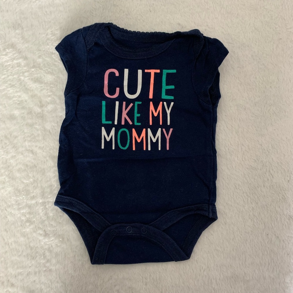 🤍6 for 15🤍Circo Babygirls Bodysuit Navy Blue Newborn